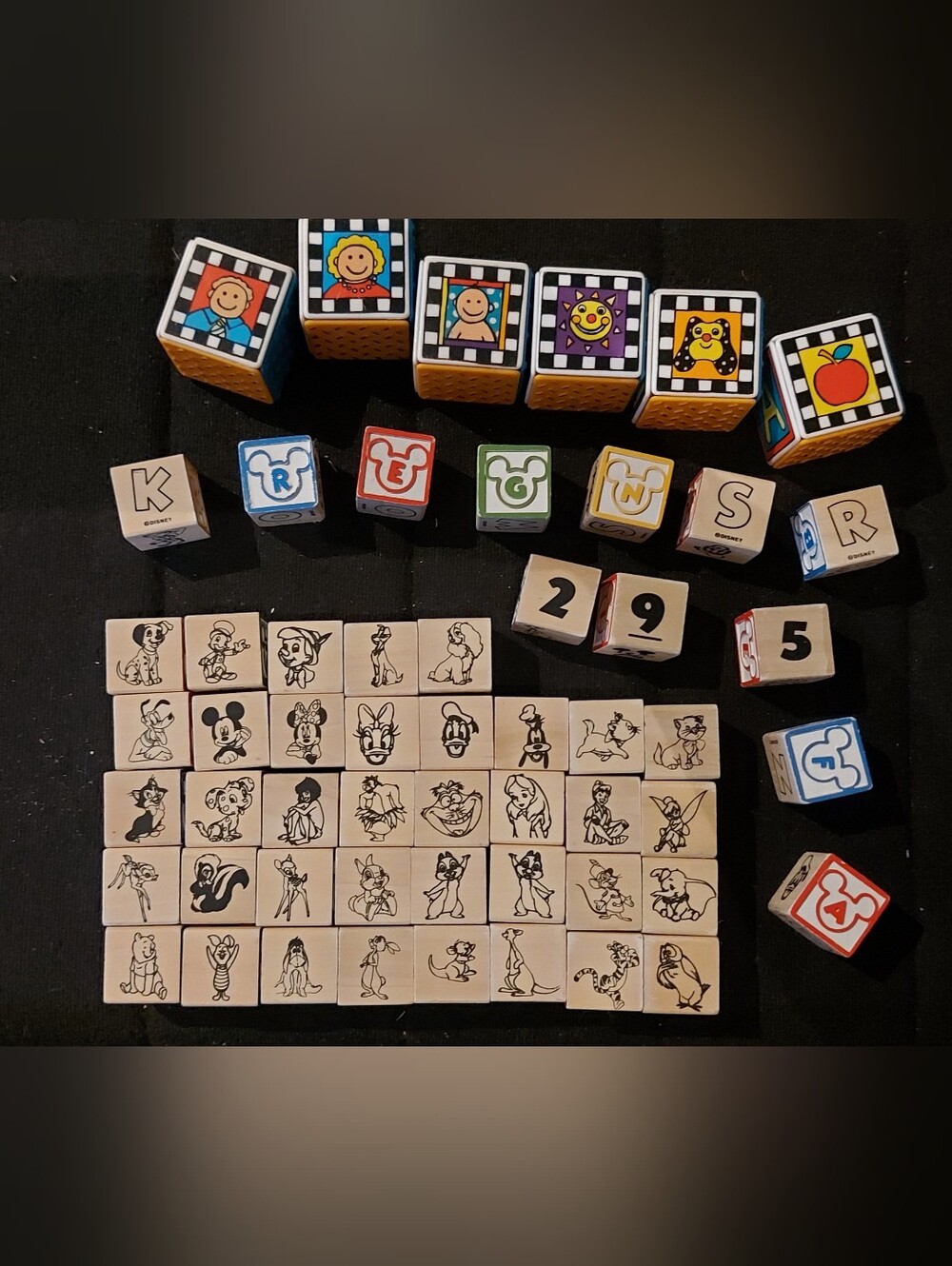 Disney Character Wooden Blocks - Assorted Color Tops